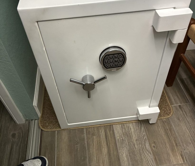 Fire safe with dial combination lock serviced on site