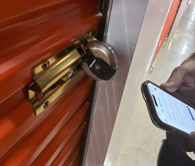 Storage unit lock opened during a lockout call